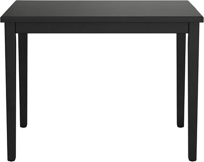 Black Gathering Height Table 48 x 36 x 36 Inch Engineered Wood Counter Height Table, Easy Assembly with Phillips Screwdriver, Contemporary Style for Kitchen Island Dining Game Night