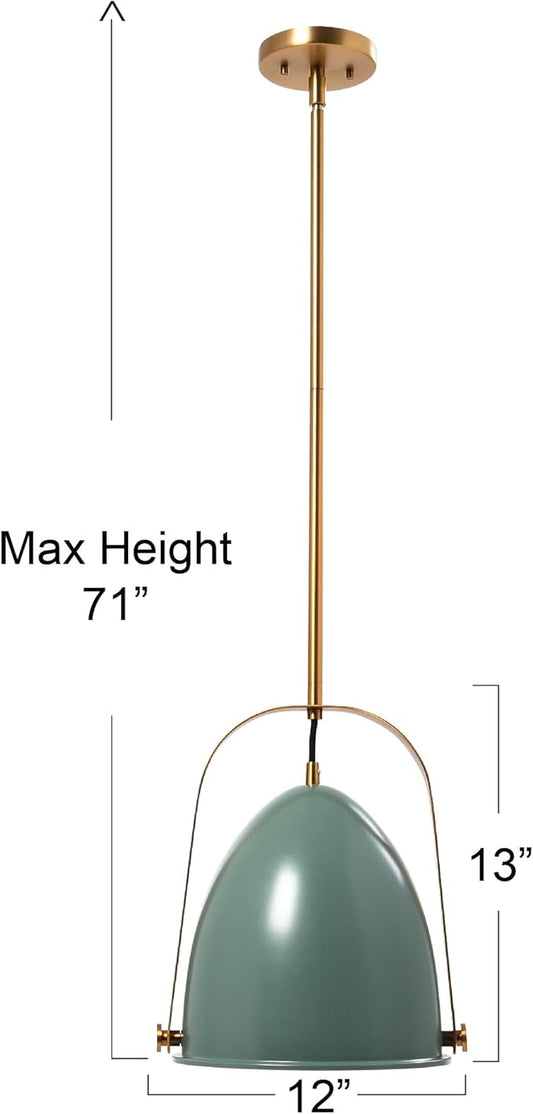 Zelda - 2-Tone Metal Ceiling Light, Sage and Brushed Gold