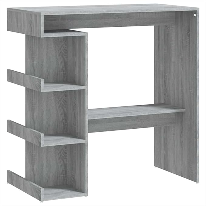 Rectangular Bar Table, Grey Sonoma Engineered Wood, 39.4 x 19.7 inch, Modern Dining Kitchen Island for Small Spaces