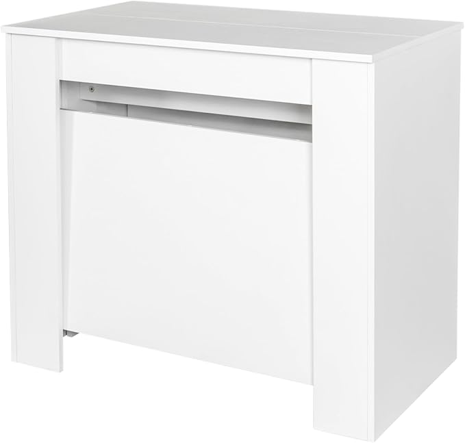 20''- 118.5'' Extendable Dining Room Table, Expandable Dining Table, Modern Large Table, for 2-12 Person, White