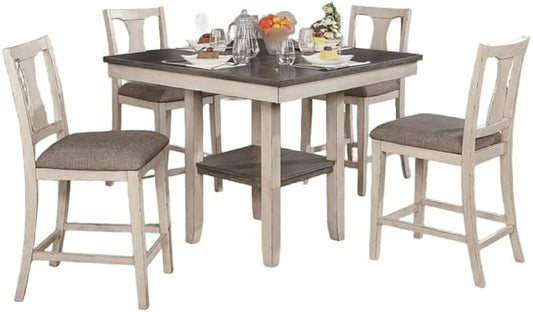 Counter Height Dining Set with Table and Chairs for Kitchen Island Seating