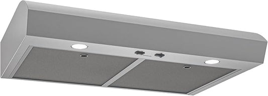 Broan-NuTone 30-Inch Stainless Steel Under Cabinet Range Hood- Modern Design with Quiet Power at 350 CFM, 1.5 Sones for Powerful Kitchen Ventilation