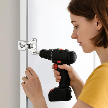 Probrico 5 Pair -10 Pcs 1/2 Inch Overlay Cabinet Hinges, Stainless Steel Soft Close Face Frame Hinges for Kitchen, Concealed Self-Closing Door Hinges