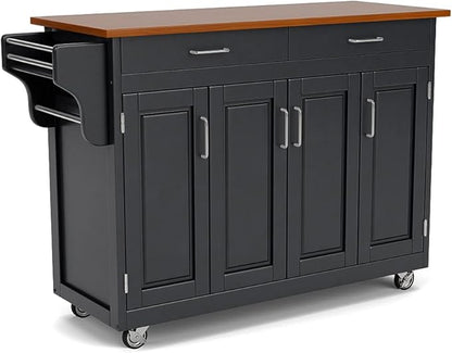 homestyles Create-A-Cart Black Kitchen Cart