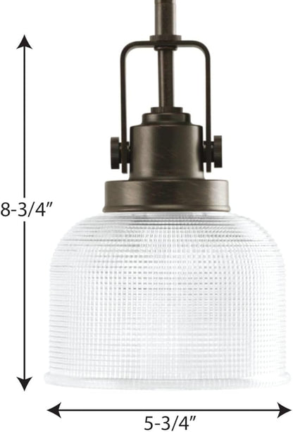 Progress Lighting P5173-74 Archie Collection 1-Light Mini-Pendant, Venetian Bronze