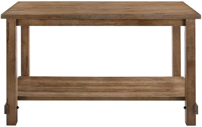 Acme Martha II Rectangular Wooden Counter Height Table in Weathered Oak
