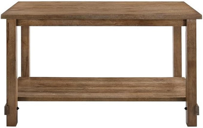 Acme Martha II Rectangular Wooden Counter Height Table in Weathered Oak