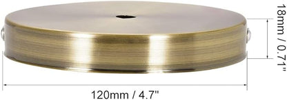 uxcell Retro Light Canopy Kit Wall Sconce Lamp Plate Fixture 120mm 4.7Inch Gold Bronze