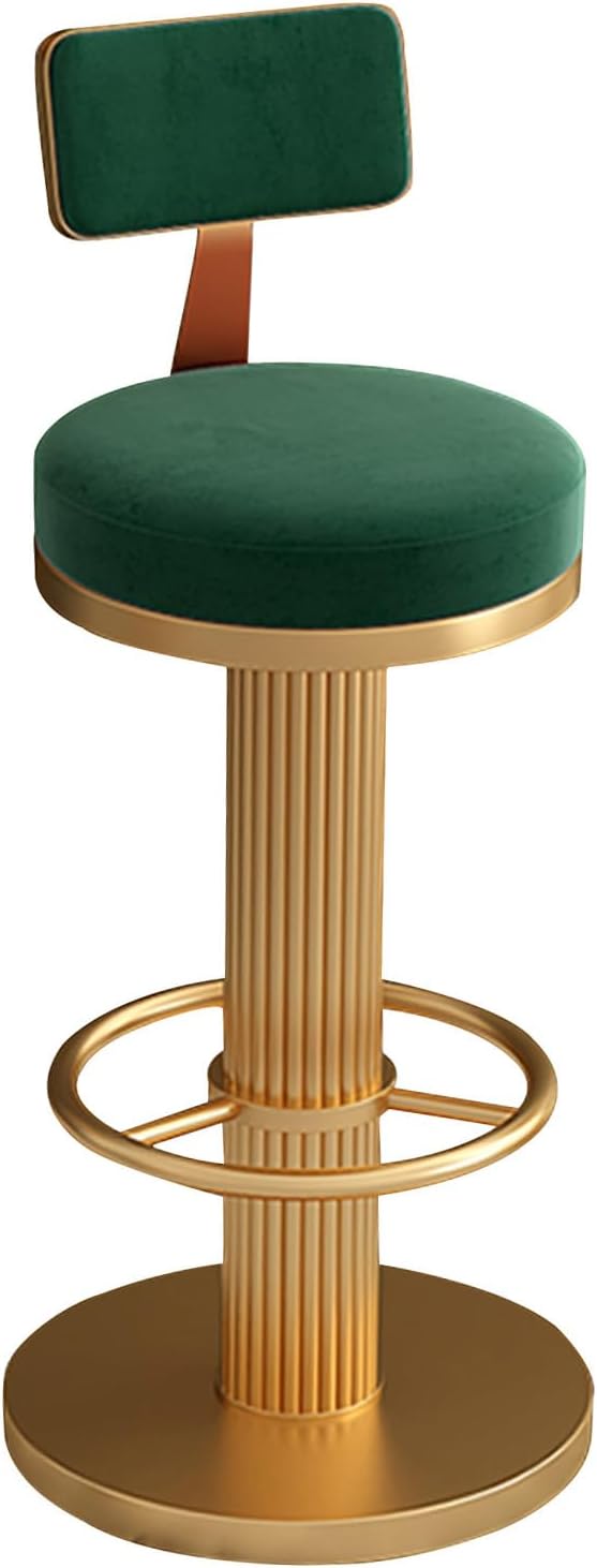 s, Adjustable Counter Height Chairs, Upholstered Chairs for Kitchen Island, Cafe, Pink,Green-Sitting Height 6580cm