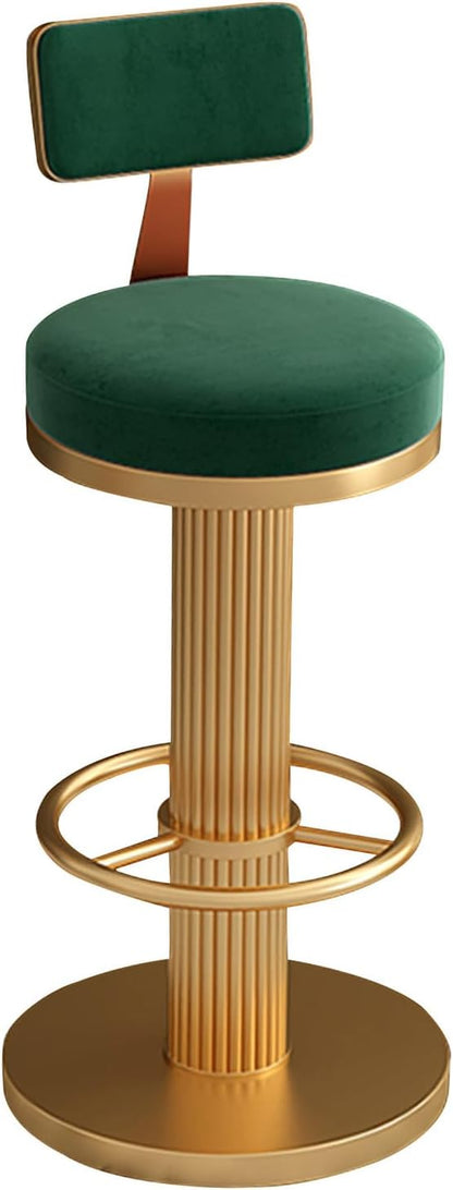 s, Adjustable Counter Height Chairs, Upholstered Chairs for Kitchen Island, Cafe, Pink,Green-Sitting Height 6580cm