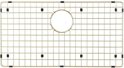 Starstar Sinks Protector Matte Gold 304 Stainless Steel Kitchen Sink Bottom Grid, Rack (29 x16)
