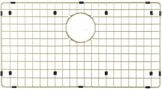 Starstar Sinks Protector Matte Gold 304 Stainless Steel Kitchen Sink Bottom Grid, Rack (29 x16)