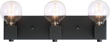 GLOBE Electric 63000005 18" 3-Light Vanity Light, Matte Black