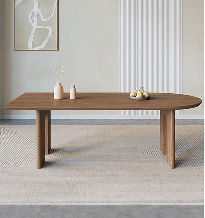 Diner Table Solid Wood Island Table Rectangular Wall-Mounted Home Desk Restaurant Dining Table Dining Table(180cm)