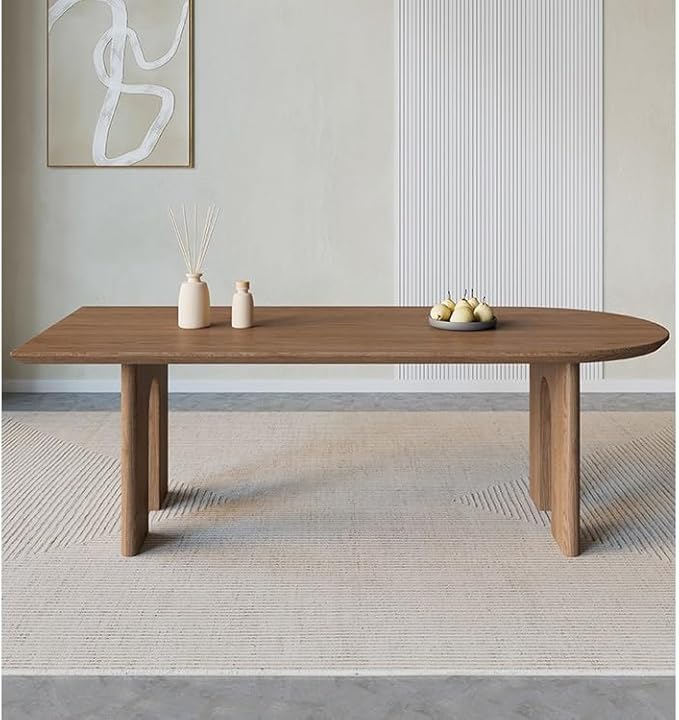 Dinning Table Solid Wood Island Table Rectangular Wall-Mounted Home Desk Restaurant Dining Table Kitchen Dining Table(180cm)