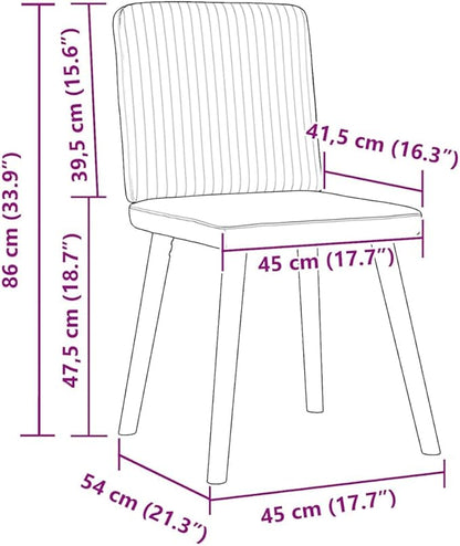 Modern Dining Chairs Set of 2 Black Fabric Upholstered Kitchen Chairs with Metal Wood Frame Comfortable Seating for Dining Room Living Room Bedroom