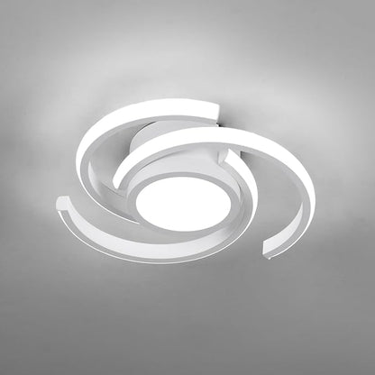 ADISUN LED Modern Ceiling Light,6000K Semi Flush Mount Ceiling Light Fixture,Unique White Ceiling Lights Fixtures for Living Room Bedroom Corridor Aisle Hallway Indoor Ceiling Lamp (D11 in*H3.9 in)