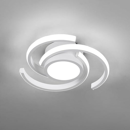 ADISUN LED Modern Ceiling Light,6000K Semi Flush Mount Ceiling Light Fixture,Unique White Ceiling Lights Fixtures for Living Room Bedroom Corridor Aisle Hallway Indoor Ceiling Lamp (D11 in*H3.9 in)