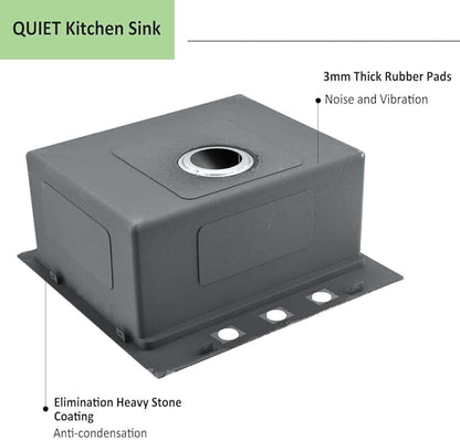 25 Inch Drop in Kitchen sink- 25x20 Inch Kitchen Sink Drop In 16 Gauge Deep Single Bowl Stainless Steel Kitchen Sinks Laundry Utility Sink,3 hole Kitchen Sink