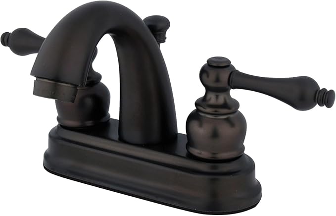 Kingston Brass KB5615AL Restoration 4-Inch Centerset Lavatory Faucet, Oil Rubbed Bronze
