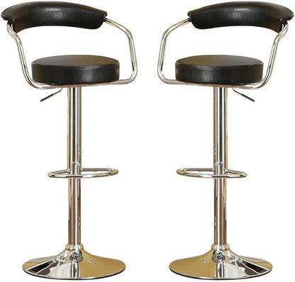 Modern Dining Chairs Set of 2 - Adjustable Swivel Kitchen Island Stools with Sturdy Natural Design, Versatile Use for Comfortable Seating, Stylish Simple Construction,Black-Fabric-Classic