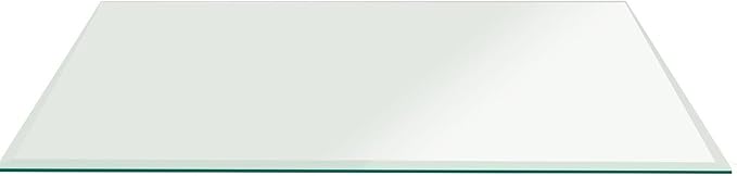 42" x 60" Tempered Glass Table Top with 1/2" Thickness, Beveled Edge and Safety Corners Clear Surface Replacement for Dining, Coffee or Office Tables Scratch Resistant by Fab Glass and Mirror