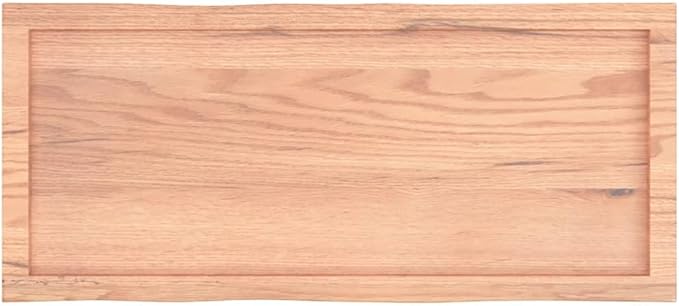 Rustic Live Edge Oak Tabletop 39.4x15.7x2.4 in Solid Wood Countertop or Desk Top Ready to Use for Dining Kitchen Home Office Studio