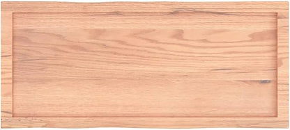 Rustic Live Edge Oak Tabletop 39.4x15.7x2.4 in Solid Wood Countertop or Desk Top Ready to Use for Dining Kitchen Home Office Studio