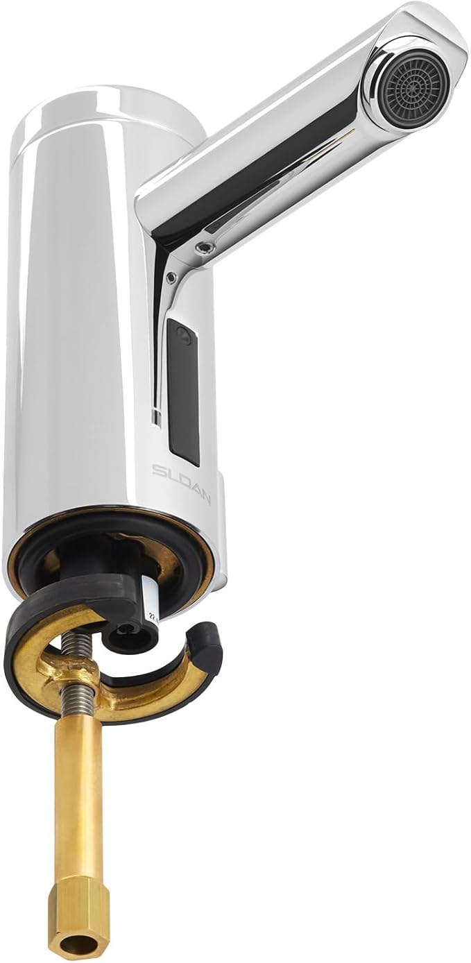 Sloan Optima EAF-275 Sensor Activated Touch-Free Faucet, Commercial Grade w/Mounting Hardware - 0.35 GPM Solar-Powered Deck-Mounted Mid Body, Polished Chrome Finish, 3335152