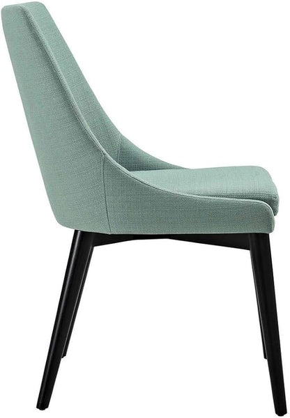 Modway Viscount Mid-Century Modern Upholstered Fabric Two Kitchen and Dining Room Chairs in Laguna