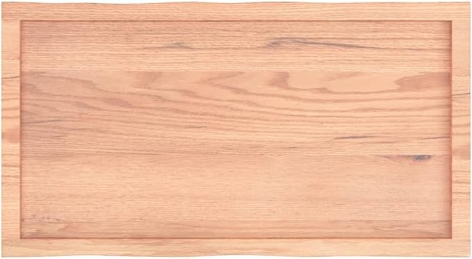 Light Brown Oak Tabletop 39.4"x19.7"x1.6", Varnished Butcher Block for Dining, Office, Kitchen, Bar, Indoor