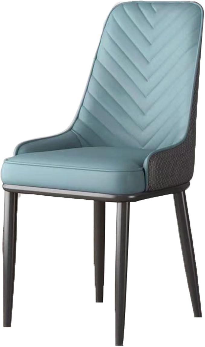 Accent Dining Chairs, PU Leather Chairs, Sleek Black Metal Legs for Living Room/Kitchen Island