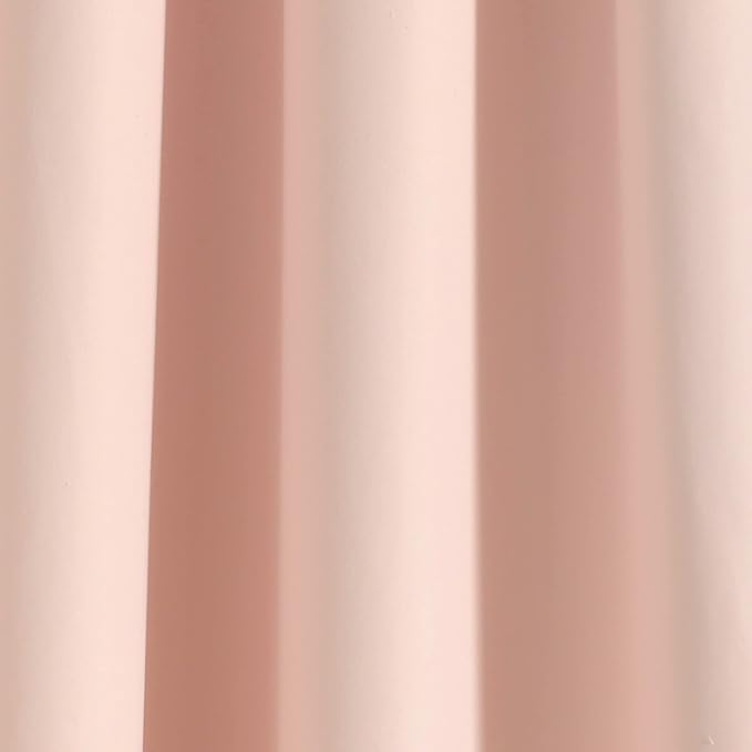 Lush Decor Allison Ruffle 100% Blackout Window Curtain Single 40" W x 84" L Blush - Pink Blackout Curtains for Bedroom or Nursery - Coquette Curtains