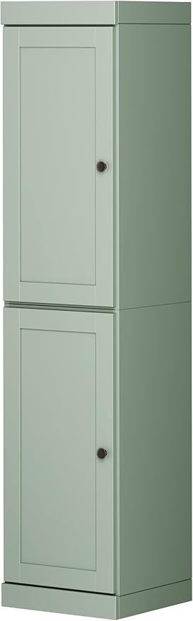 Palace Imports Solid Wood Kitchen Pantry - Narrow Storage Cabinet - Shaker Doors, Adjustable Shelves, Sage, 16.5" Wide x 71.5" Tall, 100% Eco-Friendly Wood, Modular Pantry Cabinet Systems
