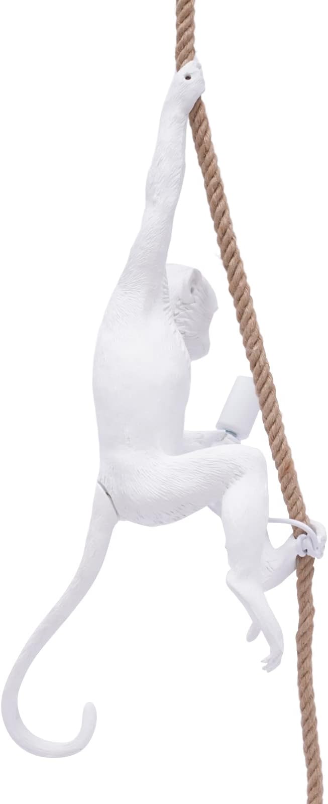 LOYALHEARTDY Vintage Monkey Pendant Light Chandelier Resin Hemp Rope Industrial Edison Ceiling Pendant Lamp Fixture E27 for Living Room Children's Kid's Bedroom Club Decoration