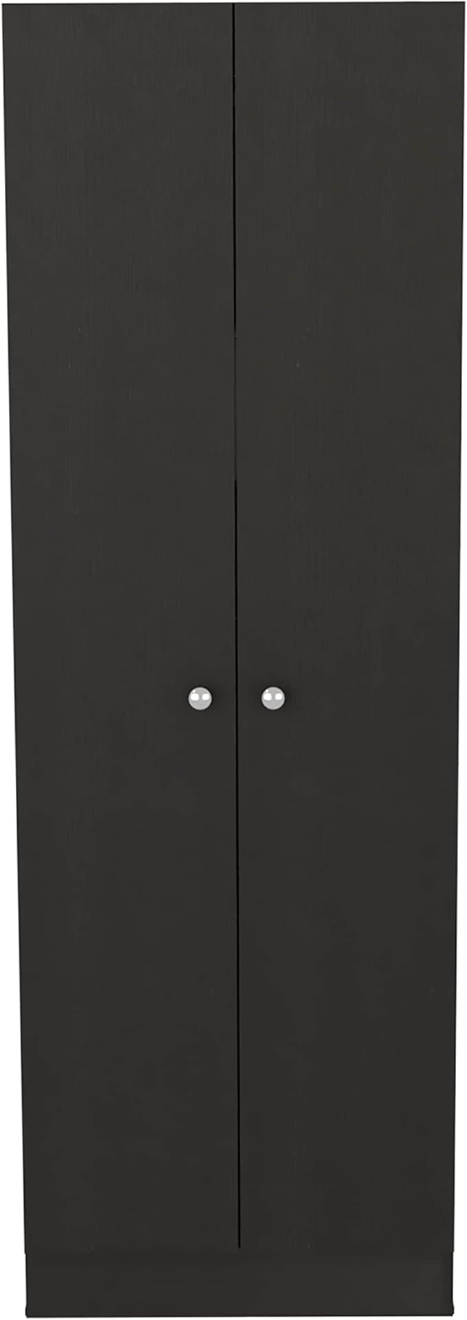 Modern Kitchen Pantry, Black Storage Cabinet with 5 Shelves & Double Door, Easy to Maintain, for Dining Room