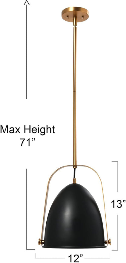Zelda - 2-Tone Metal Ceiling Light, Black and Brushed Gold