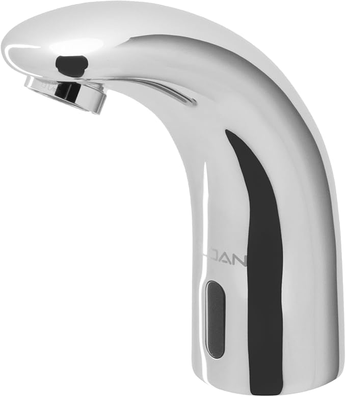 Sloan SF-2450 Sensor Activated Touch-Free Faucet (6 - Pack), Commercial Grade with Mounting Hardware - 0.5 GPM Battery-Powered Deck-Mounted Mid Body, Polished Chrome Finish, 3362124