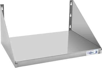 Profeeshaw Stainless Steel Microwave Shelf 18"x24", Heavy Duty Wall Mounted Floating Shelf, NSF Certified Appliance Rack for Commercial & Home Kitchens, Restaurants, Hotels, Bars