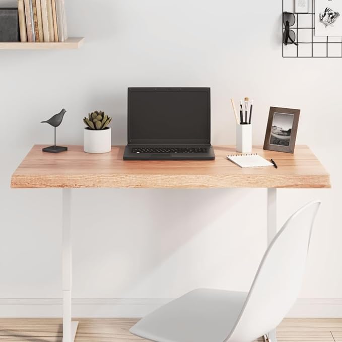 39.4x19.7x1.6in Oak Table Top, Butcher Block Desk/Workbench, Small Rectangular Wood Slab for Dining Kitchen Office DIY