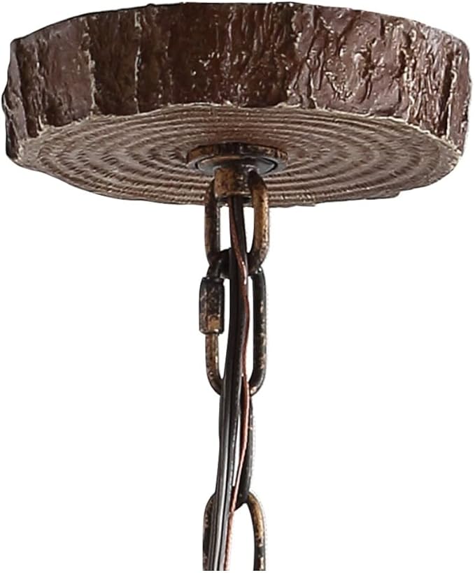 JONATHAN Y 26" Brown Rustic Resin Antler 4-Light LED Chandelier, Farmhouse Faux Deer Horn Hanging Ceiling Light for Dining Room, Kitchen Island, Adjustable Light Fixture JYL6301A