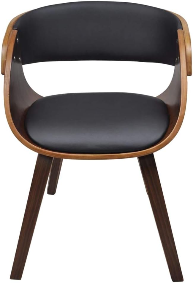 Modern Farmhouse Dining Chair with Bent Wood Frame and Faux Leather Seat - 20.9" Wide Comfortable Kitchen Chair for Dining Room, Living Room, Vanity (242.5 lb Capacity, Beige)