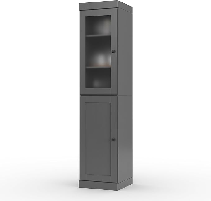 Palace Imports 100% Solid Wood 16.5"" Pantry Cabinet with Raised Panel Doors & Adjustable Shelves