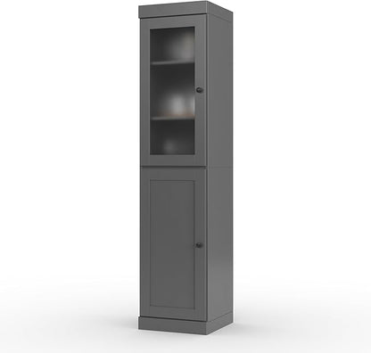 Palace Imports 100% Solid Wood 16.5"" Pantry Cabinet with Raised Panel Doors & Adjustable Shelves