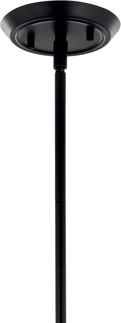 Kichler Alvaro 5-Light Chandelier, Soft Modern Light in Black, for Dining Room, Office or Bedroom (19.25" x 30.25"), 52689BK