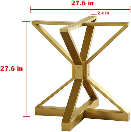 28In Modern Table Base Metal Pedestal Dinning Table Legs with Suction Cups, Heavy Duty Desk Base for Marble,Glass,Wood Top, Coffee Table Legs for Kitchen,Home,Restaurant