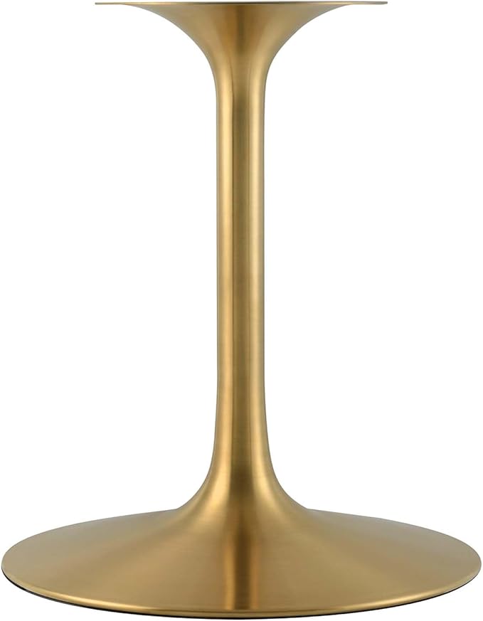 Modway Lippa Oval 60" Artificial Marble Mid-Century Modern Dining Table, Gold Black