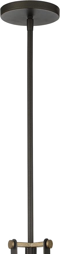 Minka Lavery 3903-107 Eden Valley Convertible Pendant to Semi-Flush, 3-Light, 180 Total Watts, 12.38-in H x 18.13-in W, Smoked Iron with Aged Gold