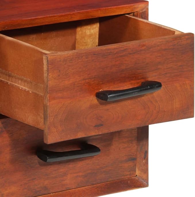 Brown Solid Mango Wood Sideboard, 8-Drawer Buffet Cabinet with Storage, Stained Finish, 43.3" Living Room Furniture Kitchen Furnitur