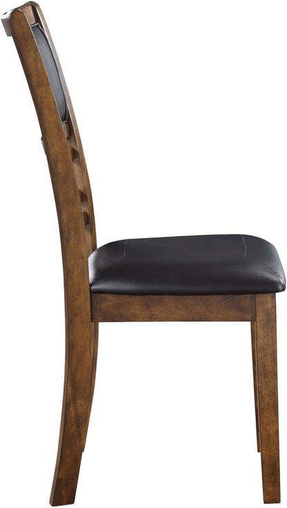 HomeStock Kitchen Dining Chairs Set - Wood Kitchen Dining Chair - Brown Finish - Wood Kitchen Island Seating Brown/6 Piece